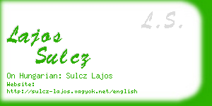 lajos sulcz business card